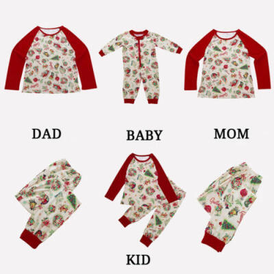 

Christmas Pajamas Family Matching Clothes Mom Dad Children Sleepwear Outfit Set