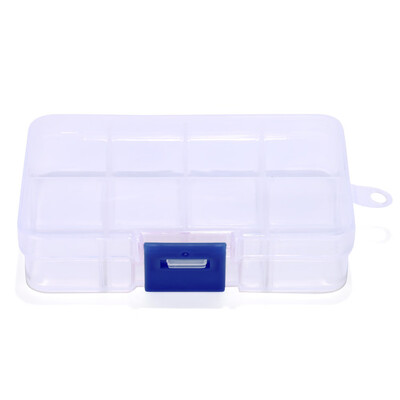 

Gobestart Plastic 8 Slots Adjustable Jewelry Storage Box Case Craft Organizer Bead BU