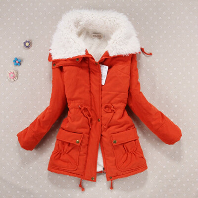 

Toponeto Women Casual Drawstring Jacket Winter Cashmere Cotton Coat Cotton Clothes