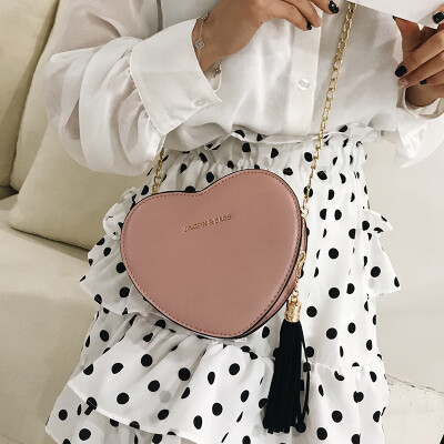 

Texture small bag female 2019 new autumn&winter womens bag retro love chain bag student wild Messenger shoulder bag