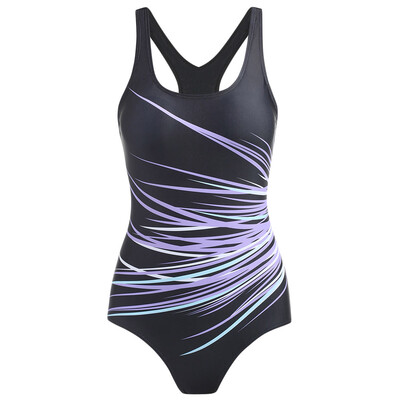 

Cut Out Print Racerback Swimsuit