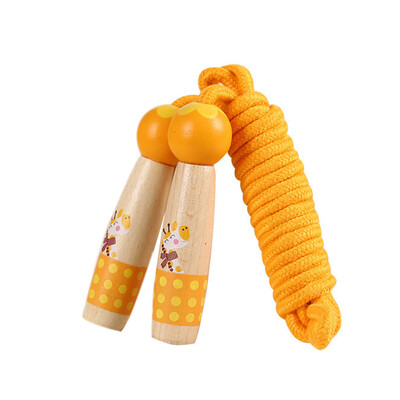 

Tailored 30m Cartoon High Quality Wooden Handle Jump Rope Toy Gift For Kids