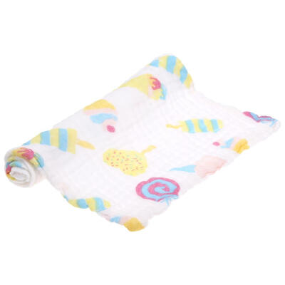 

New Type 6-layer Gauze Towel Handkerchief Baby Print Feeding Towel Bib