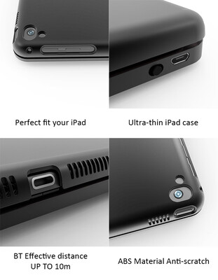 

F19B Smart Keyboard Case Flip Cover Wireless BT Keyboard Case for iPad Air 1 2 5 6 Pro 97