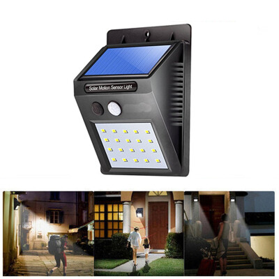 

Great Gift Solar Powered Waterproof 20 LED Motion Sensor Wall Light for Patio Garden