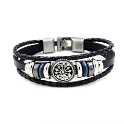 

Men Women Ethnic Rope Buckle Bracelets Bangles Charm Wrap Bracelet Punk Jewelry