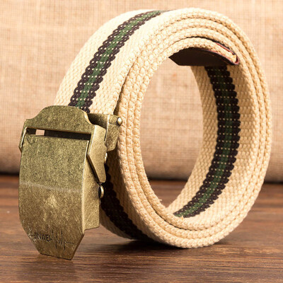 

Canvas belt Quality Alloy Automatic buckle weaving Canvas Men belt outdoor casual Men&Women belt 110-140cm