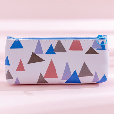 

Siaonvr Use Creative Simple Leather Pencil Case Zipped Pen Bag Stationery Pouch
