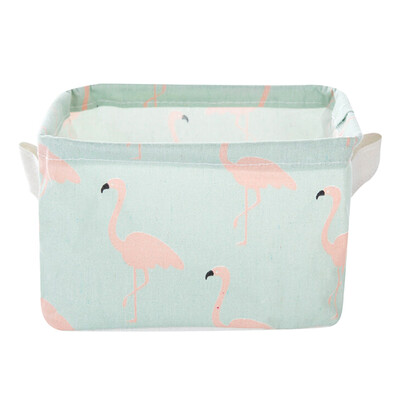 

Collapsible Storage Bin Basket Rectangular Foldable Canvas Fabric Storage Cube Bin With Handles