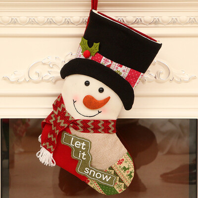 

〖Follure〗Christmas gifts Candy Beads Christmas Santa Claus Snowman Socks Decorations