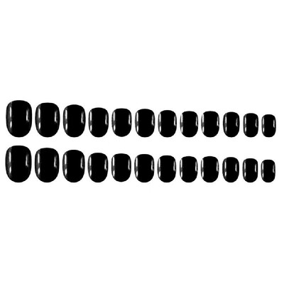 

Fake Nails Tips 24pcs 12 Different Size Natural Short False Nails Tips Full Cover Acrylic Artificial Nails for Nail Salons & DIY N