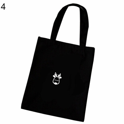 

Fashion Letter Print Cartoon Fish Canvas Shopping Bag Large Capacity Casual Tote