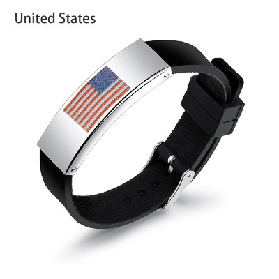 

2018 Football World Cup Flag Pattern Sports Bracelet Men Fans Personality Wrist Ornament
