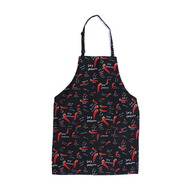 

Chili Style Unisex Solid Cooking Kitchen Restaurant Bib Apron with Pocket