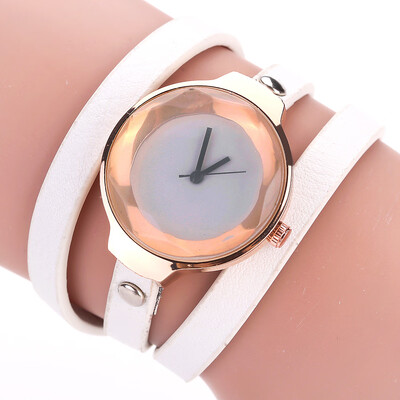 

Fanteeda FD090 Women Leather Wrap Bracelet Wrist Watch