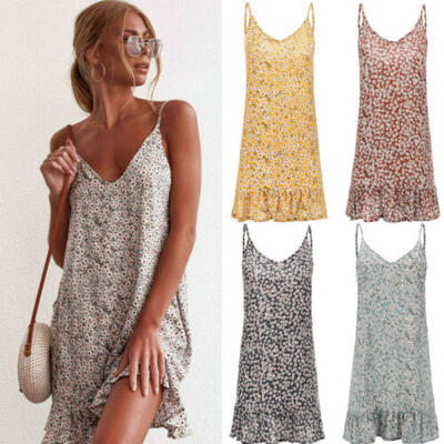 

Women Sleeveless Short Mini Dress Casual Long Tops Blouse Slim T Shirt Sundress