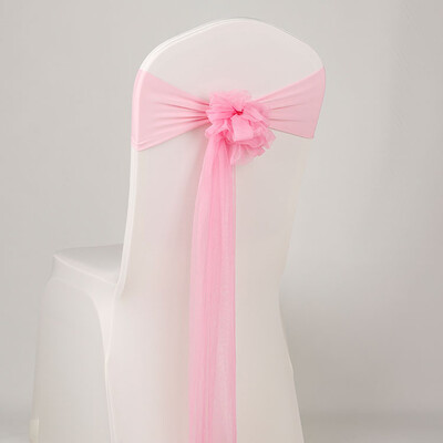 

Chair Sash Bow Elastic Chair Ribbon Back Tie Bands for Wedding Party Ceremony Banquet