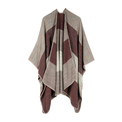 

Toponeto Women Winter Knitted Cashmere Poncho Capes Shawl Cardigans Sweater Coat