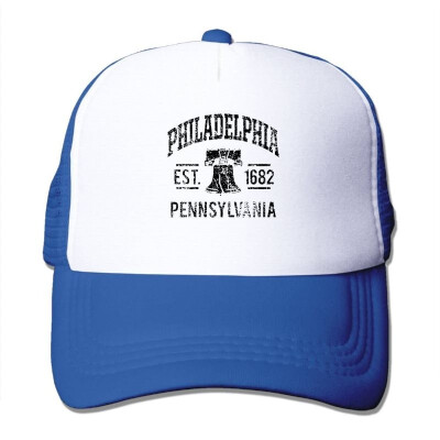 

Philadelphia Pennsylvania Established 1682 Summer Sun Protection Mesh Cap Baseball Hat Cap Adjustable