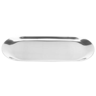 

Nordic Style Stainless Steel Oval Plate Jewelry Storage Tray Snack Holder