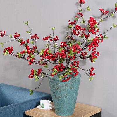

Greensen Simulation Plastic Berry Christmas Tree Home Decoration Needle Flower Home Decoration