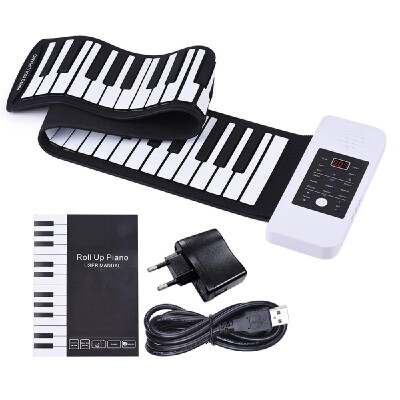 

Portable Silicon 61 Keys Hand Roll Up Piano Electronic USB Keyboard with Built-in Li-ion Battery&Loud Speaker