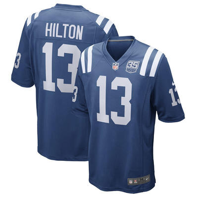 

Youth Football Jersey Indianapolis Colts Ty Hilton Royal 35th Season Game Jersey