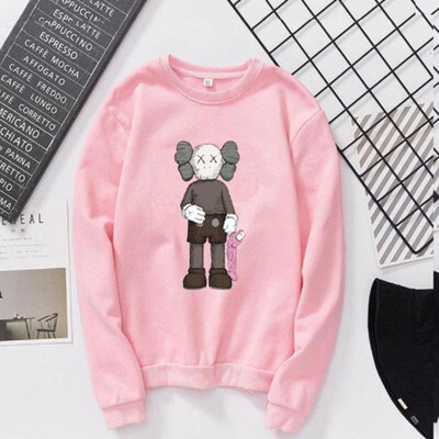 

Autumn Winter Couple Round Collar Sweater Toys Pink Letter Pattern Type Knitted Fabric Casual Polyester Full Sleeve 2XL