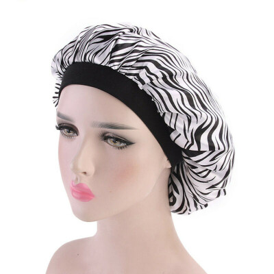 

Womens Floral Faux Silk Night Sleep Cap Hair Bonnet Hat Head Cover Turban Wrap