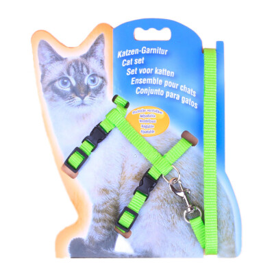 

Cat Harness And Leash Hot Sale 5 Colors Nylon Products For Animals Adjustable Pet Traction Harness Belt Cat Kitten Halter Collar