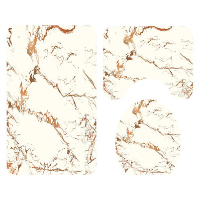 

Gobestart Creative Crack Curtain Floor Mat Four-piece Bathroom Mat Set