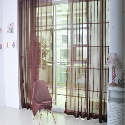 

Gobestart 1 PCS Pure Color Tulle Door Window Curtain Drape Panel Sheer Scarf Valances