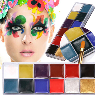 

Siaonvr 12 Colors Body Face Oil Painting Paint Pigment for Beauty Kit Makeup Cosmetic