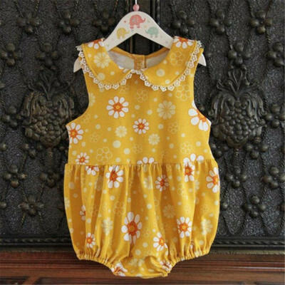 

Cute Toddler Baby Girl Summer Floral Bodysuit Romper Sunsuit Outfits Clothes