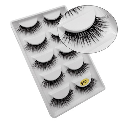 

5 pairs natural long false eyelashes fake lashes makeup 3d mink lashes eyelash extension mink eyelashes