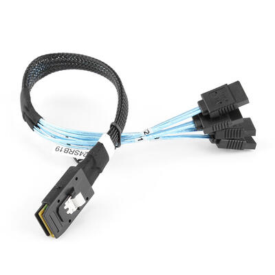 

03m Mini SAS 4i SFF-8087 36-Pin Male to 4 SATA Data Splitter Adapter Cable