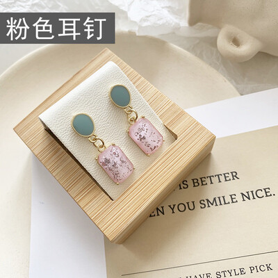 

2019 new brand design drop oil color resin earrings fashion jewelry generous minimalist Korean earrings for women