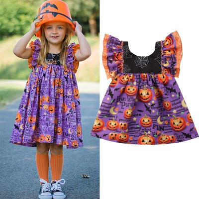 

Kids Girl Sleeveless Princess Dress Kid Baby Party Halloween Pumpkin Formal Dress Clothes