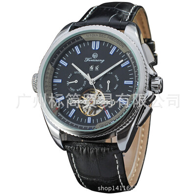 

FORSINING calendar multi-function flywheel mens automatic mechanical watch belt mens watch