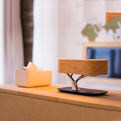 

〖Follure〗Bedside Lamp With Bluetooth Speaker Wireless Charger Stepless Dimming