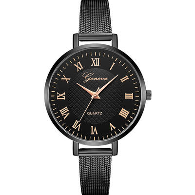 

GENEVA Fashion Female Watch Women Luxury Quartz Watch Stainless Steel Dress Watches Gifts For Women Clocks Reloj Mujer