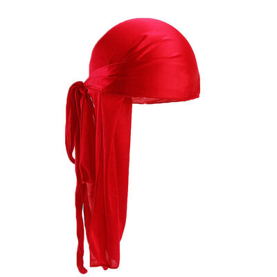 

Men Women Silky Durag Bandanna Turban Hat Wig Doo Rag Biker Headwear Headband