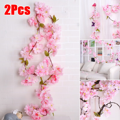 

Artificial Cherry Blossom Vine Sakura Garland Wreath Hanging Plant Flower