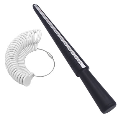 

〖Follure〗Ring Size Stick Mandrel Finger Gauge Ring Sizer Set Measuring Sizes Jewelry Tool
