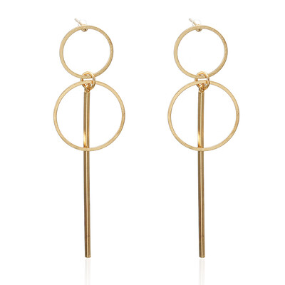 

Simple Hyperbole gold color Silver geometric big round earrings for women fashion Vintage Earring Female drop earrings jewelry
