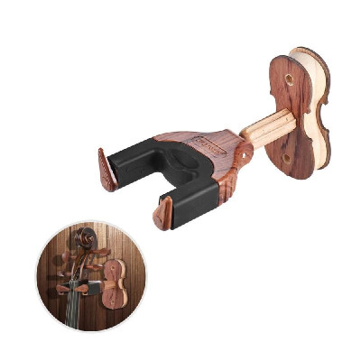 

Wall Mount Violin Fiddle Viola Hanger Hook Holder Keeper Auto Grip System Rubber Cushion Wood Base