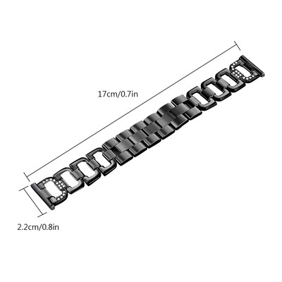 

SDXHJ013 Watch Bracelet Fitbit Strap Stainless Steel Metal Link Bracelet Replacement Wristband for Fitbit Versa Accessories D Link