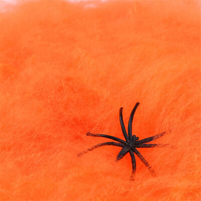 

Toponeto Cotton Spider Web Halloween Props Spider Home Bar Party Festival Decoration