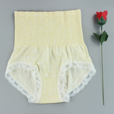 

Women High Waist Cotton Panties Lift Hip Control Panties Waist Trainers Lace Traceless Underwear Briefs Breathable Shapewear