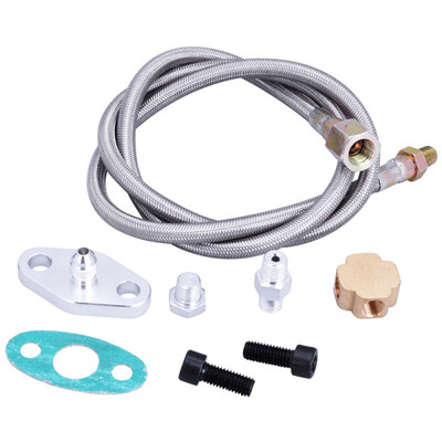 

Replacement For Turbocharger T3T4 T25T28 36" Turbo Oil Inlet Feed Line Hose Tube Auto Parts